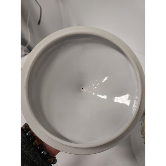 VTG Allegro Porcelain White Green Floral Vegetable Serving Dish Gold Trim Lidded - Picture 5 of 12